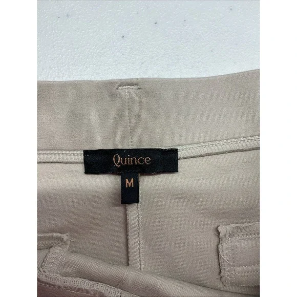 Quince‎ Ultra-Stretch Ponte Straight Leg  Pant in Khaki size M career neutral - Picture 7 of 10